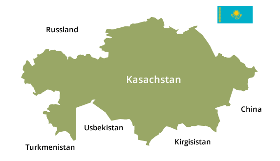 Landkarte Kasachstan